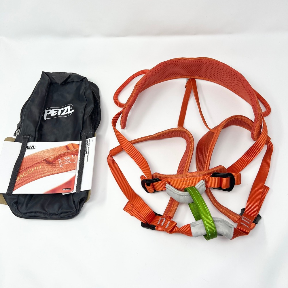 Petzl Macchu Kids Adjustable Climbing Sit Harness Orange